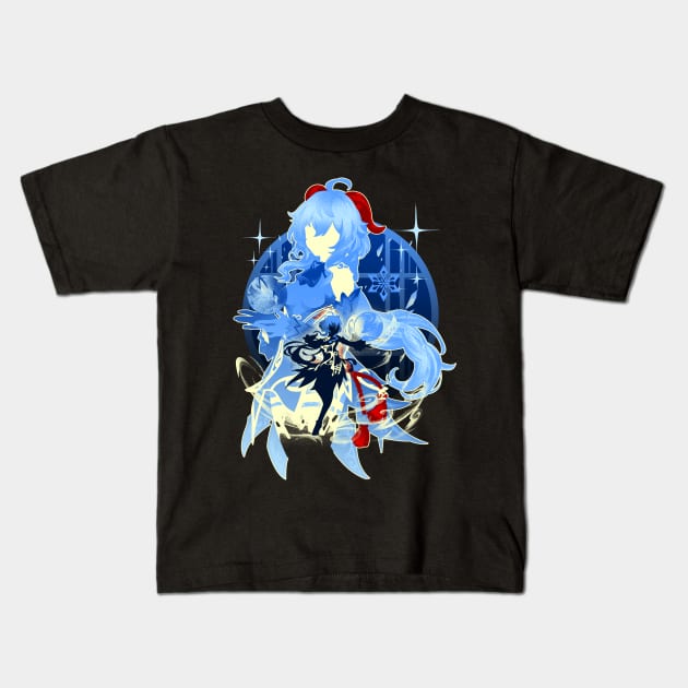 Plenilune Gaze Ganyu Kids T-Shirt by HyperTwenty